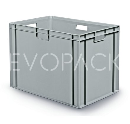 Caja de Plástico Apilable Eurobox en Rojo. Medidas Europeas